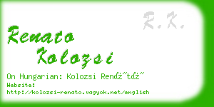 renato kolozsi business card